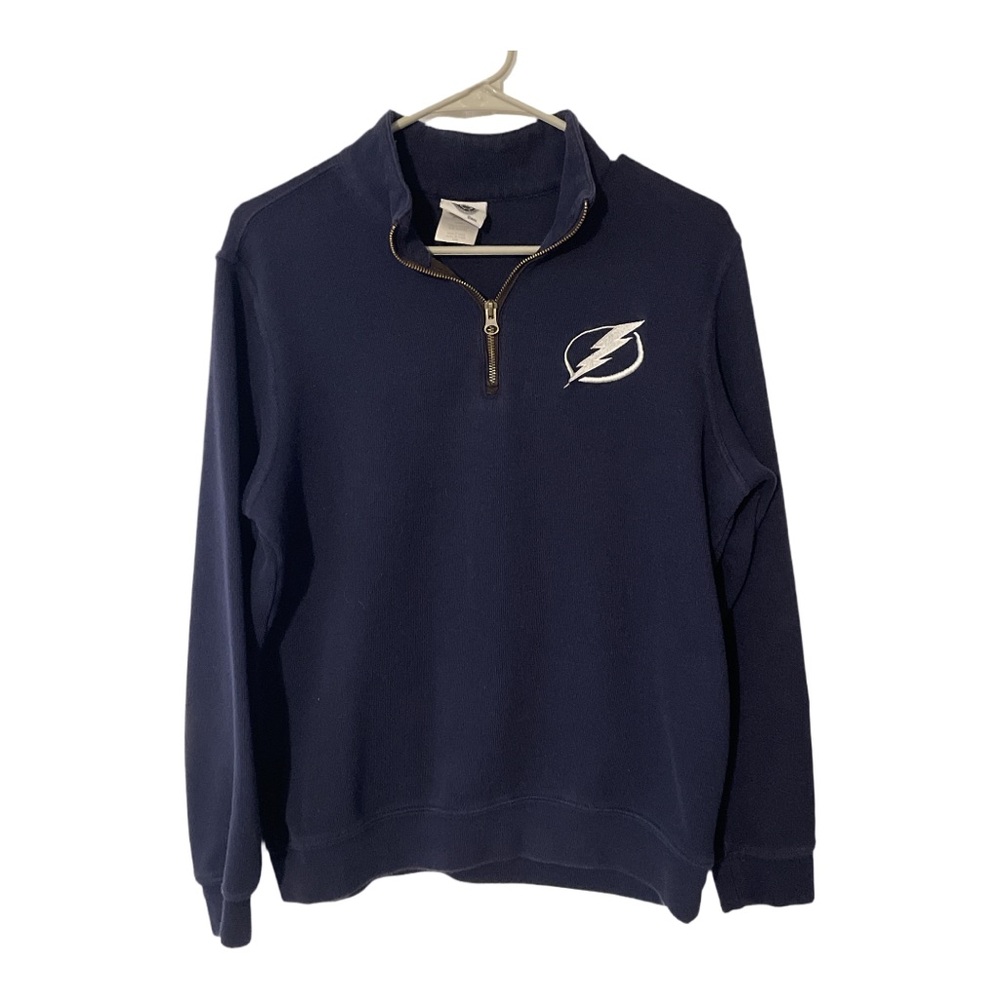 NHL Tampa Bay Lightning Quarter Zip Sweatshirt with Textured Knit
